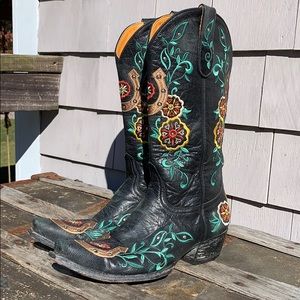 Old Gringo Boots embroidery detail Woman’s Size 8